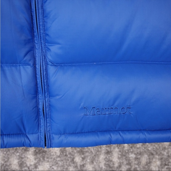 Marmot Goose Down Insulated Puffer Vest Mens X-Large Blue Full Zip Outdoors - Picture 9 of 16